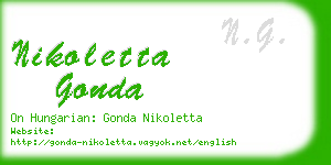 nikoletta gonda business card